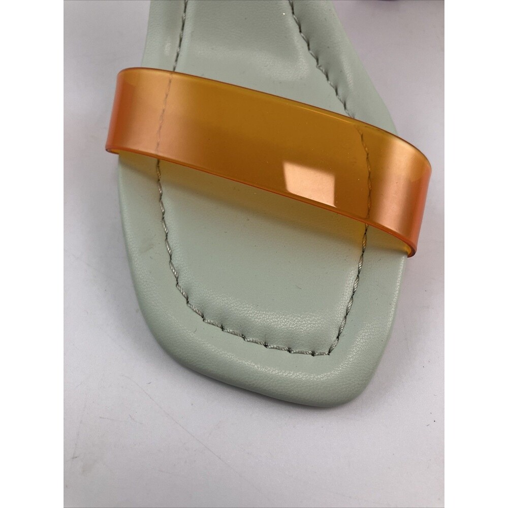 Steve Madden ELVY Women Yellow Lace-Up Orange Strap Purple Block Heel  6.5M - Picture 9 of 13